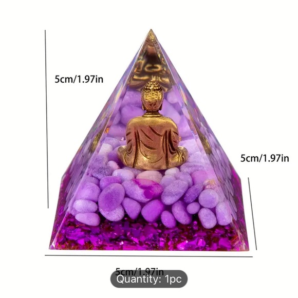 Small Purple Resin Decorative Healing Buddha Statue for Home or Office 1.9” - Picture 5 of 9